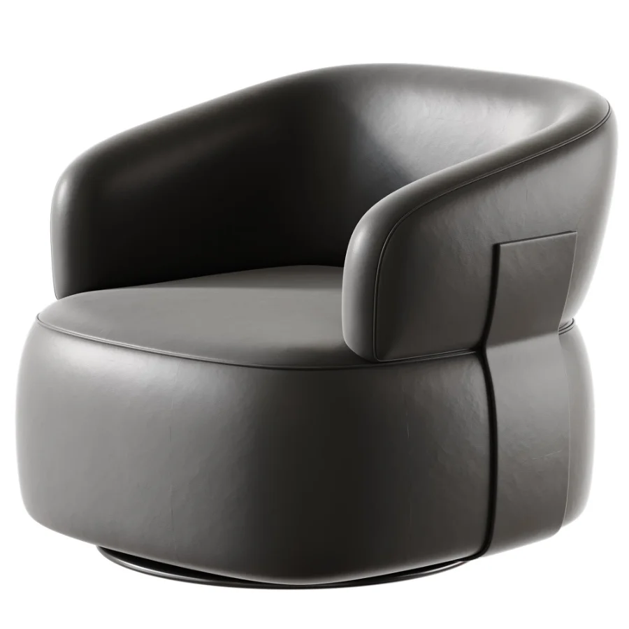 Hillip 360 Rotation Modern Barrel Chair - Image 6