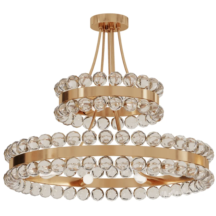 Bronze Modern Crystal Metal Chandelier - Image 1