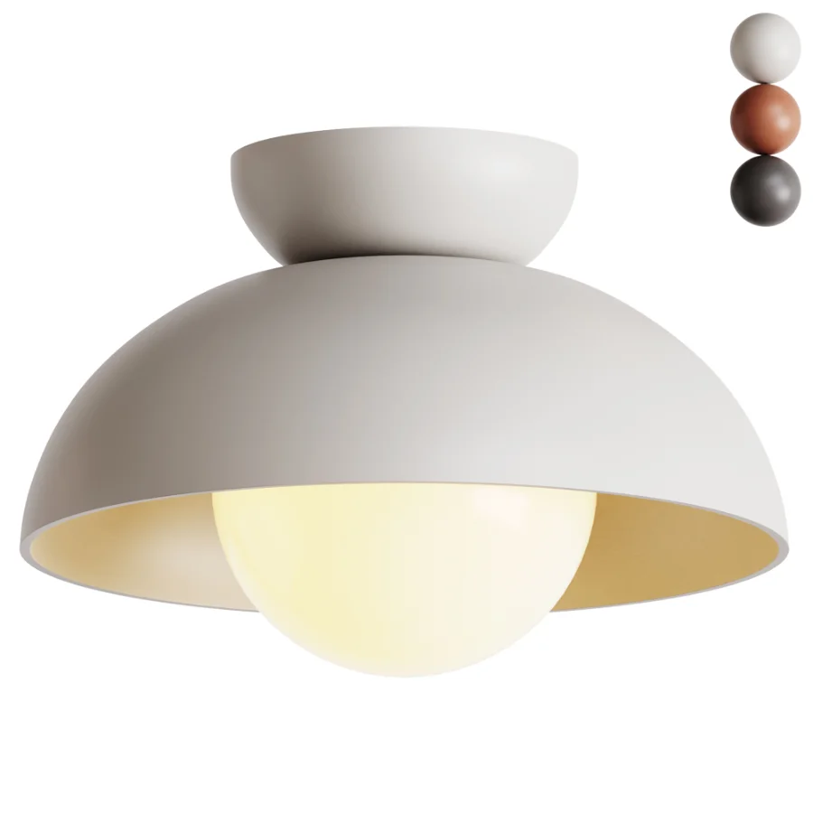 Modern Bowl Semi-Flush Mount Ceiling Light - Image 1