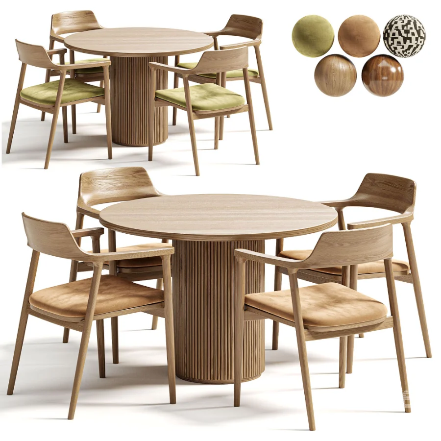 Hiroshima chair,Moon table Dantonehome Dining set - Image 8