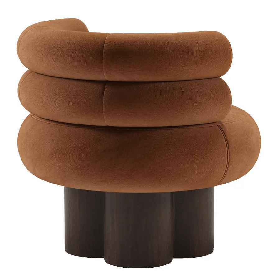 Swivel Boucle Barrel Chair - Image 6