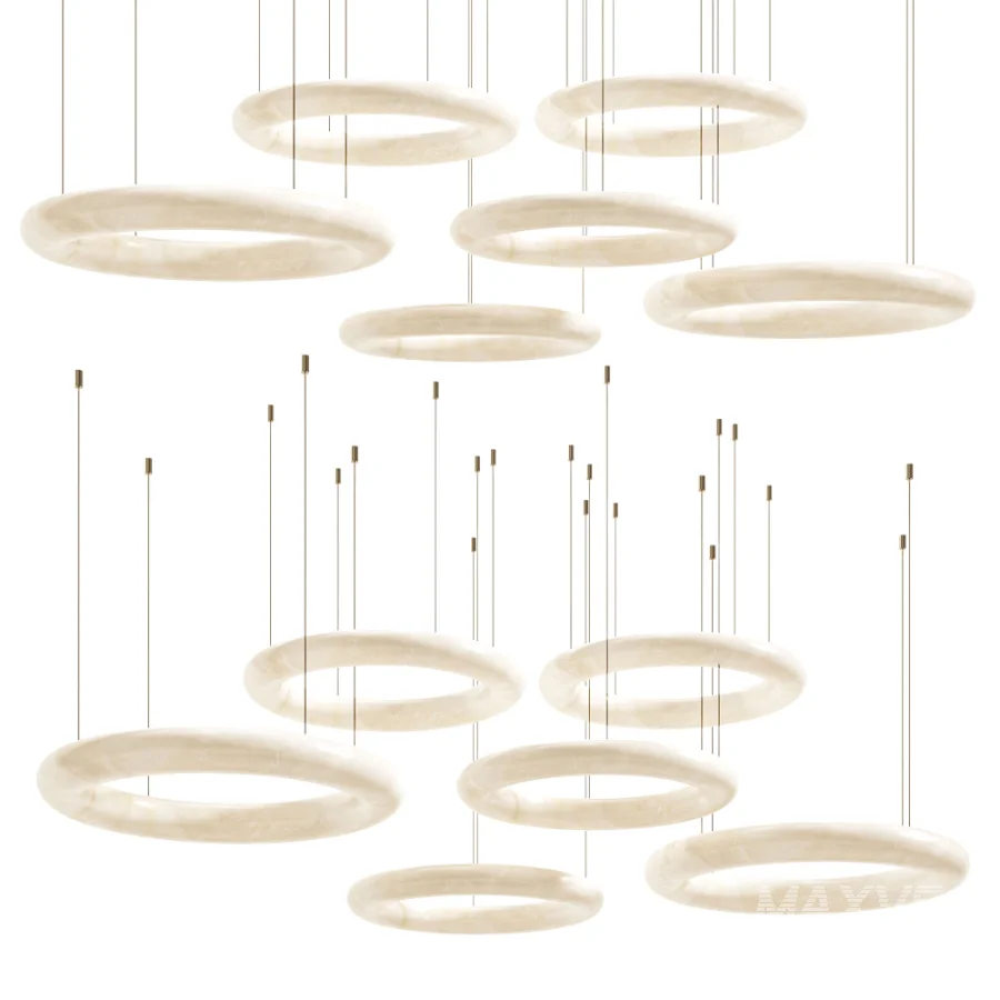 Aurelia Alabaster Ring Pendant Light 2 - Image 2