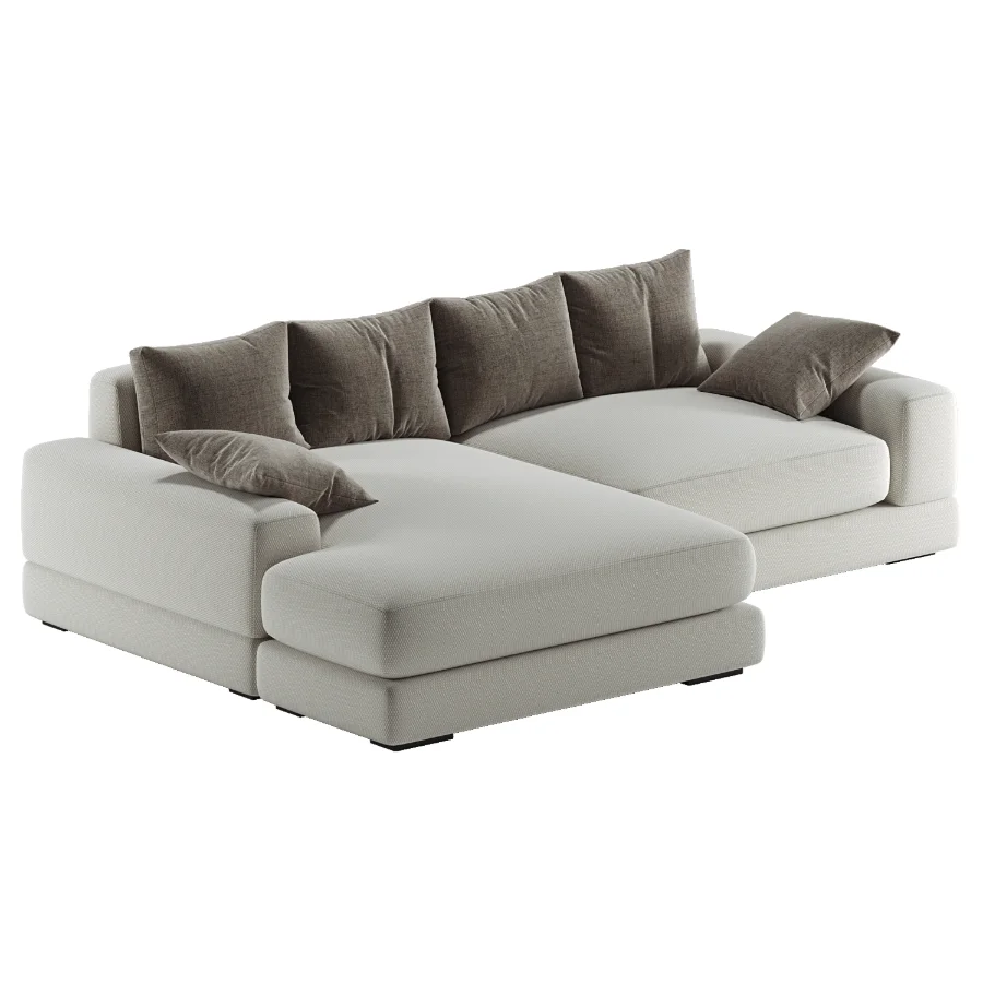 White L Shaped Deep Sofa - Image 5