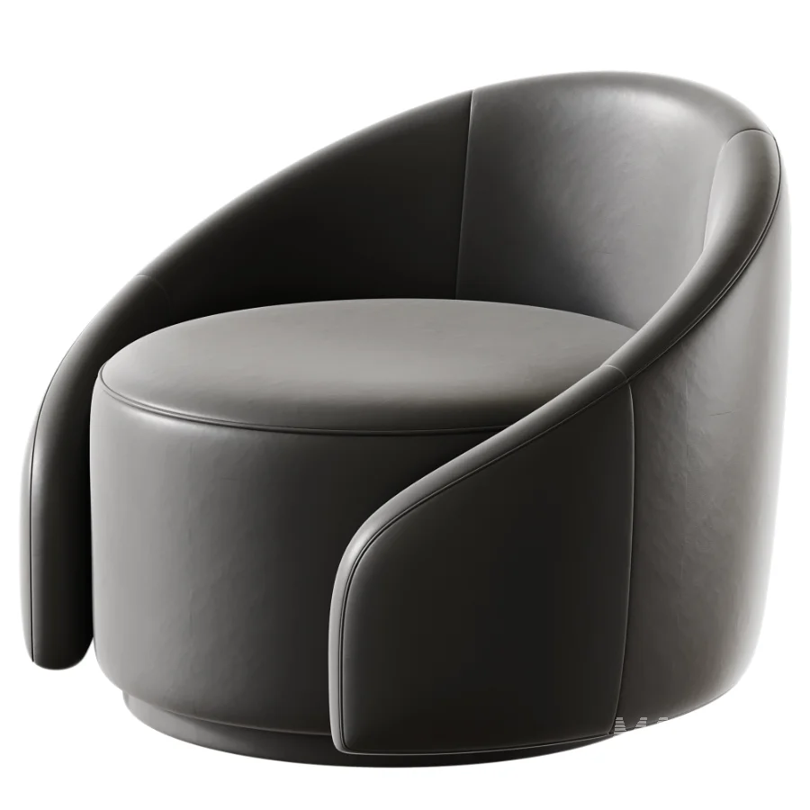 Aunna Upholstered Swivel Barrel Chair - Image 4