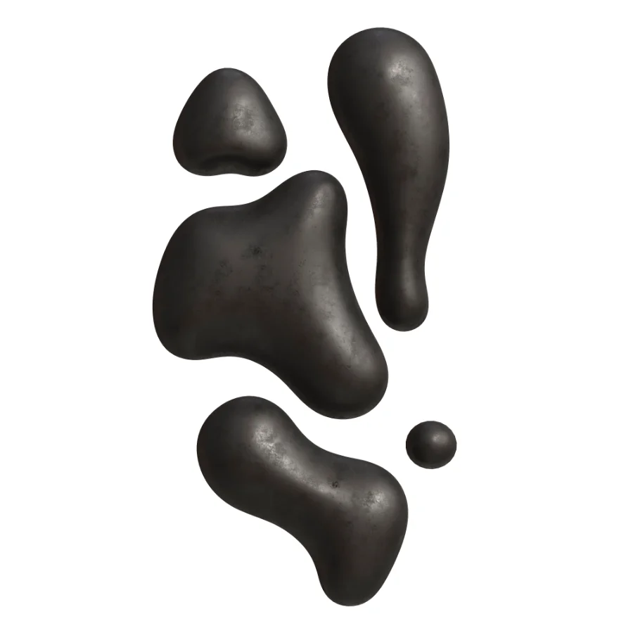 Modern Abstract Chrome Liquid Wall Art - Image 1