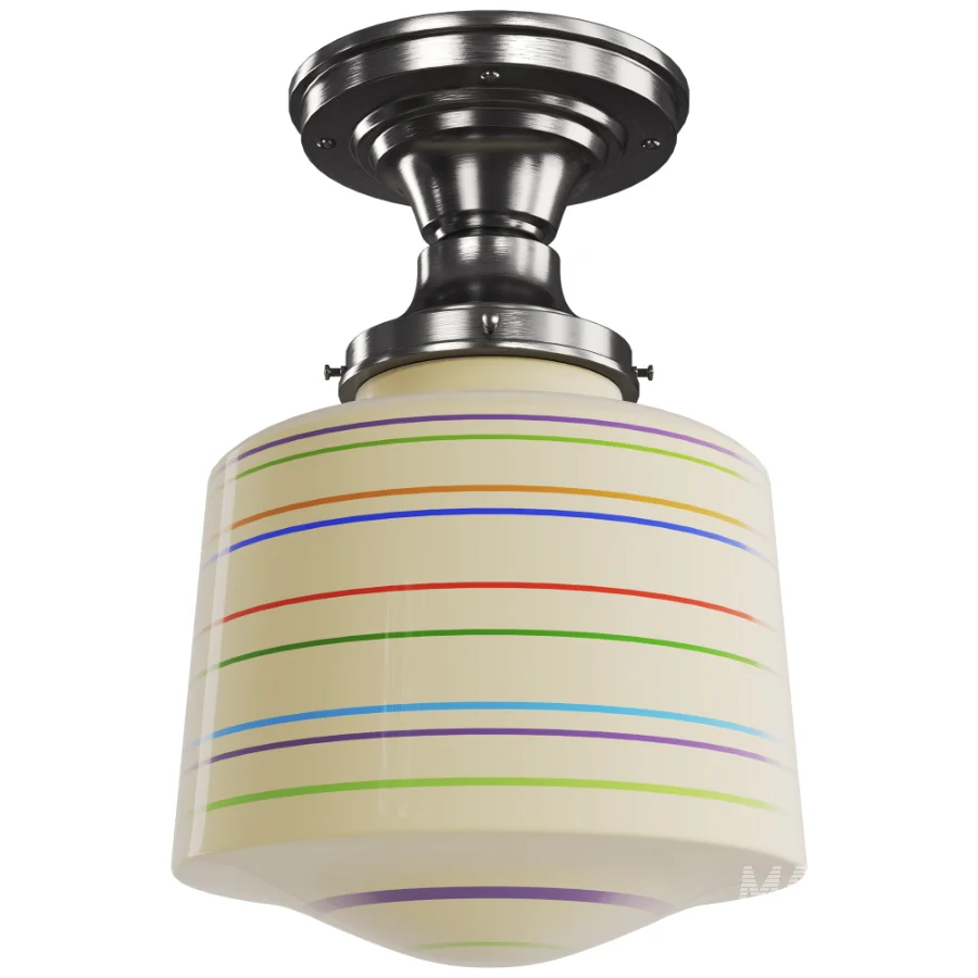Prismatic Stripe Glass Flush Mount - Image 1