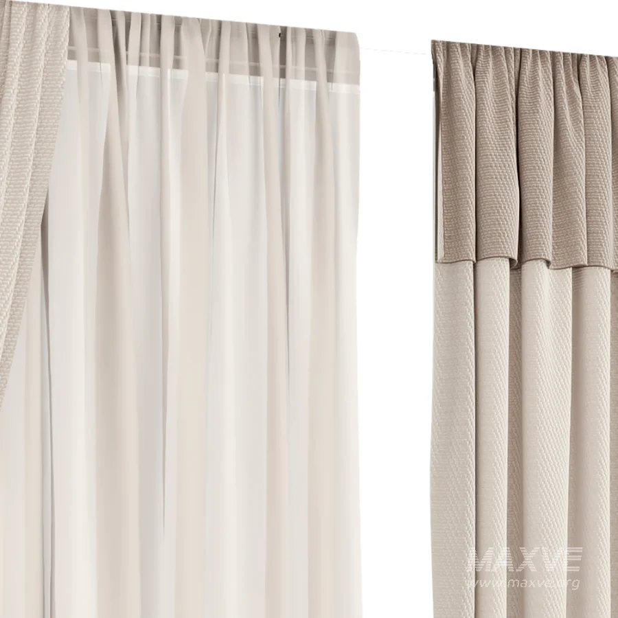 Silk and Cotton Curtain Set 130 - Image 1