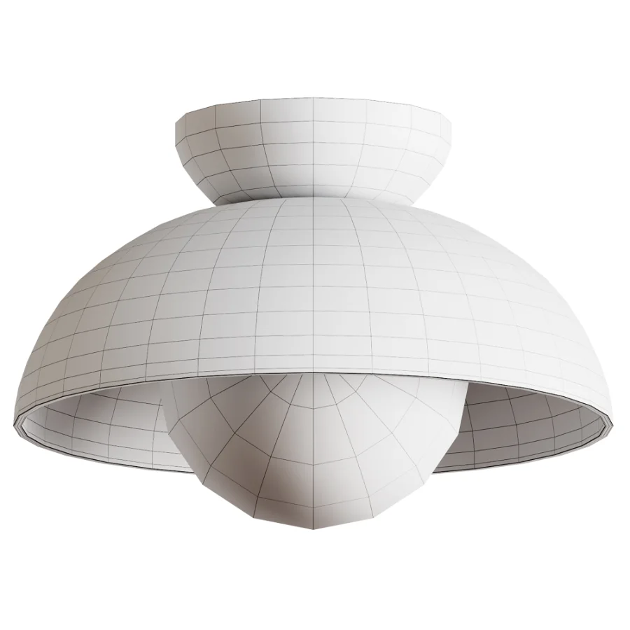 Modern Bowl Semi-Flush Mount Ceiling Light - Image 4