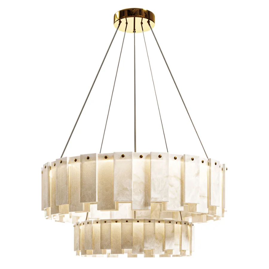 Celestial Alabaster Round Chandelier 2 - Image 6