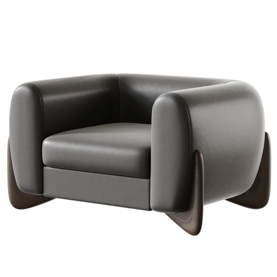 Tina Modern Boucle Upholstered Accent Armchair - Image 4