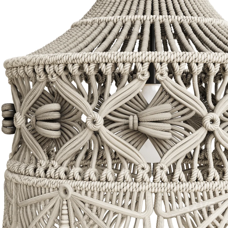 Macrame Pendant Lamp - Image 4