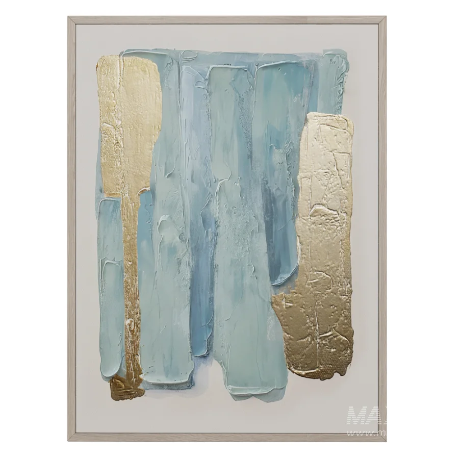 Blue Drift Framed Champagne Painted Wall Art Set of 2 by Z Gallerie - Image 7