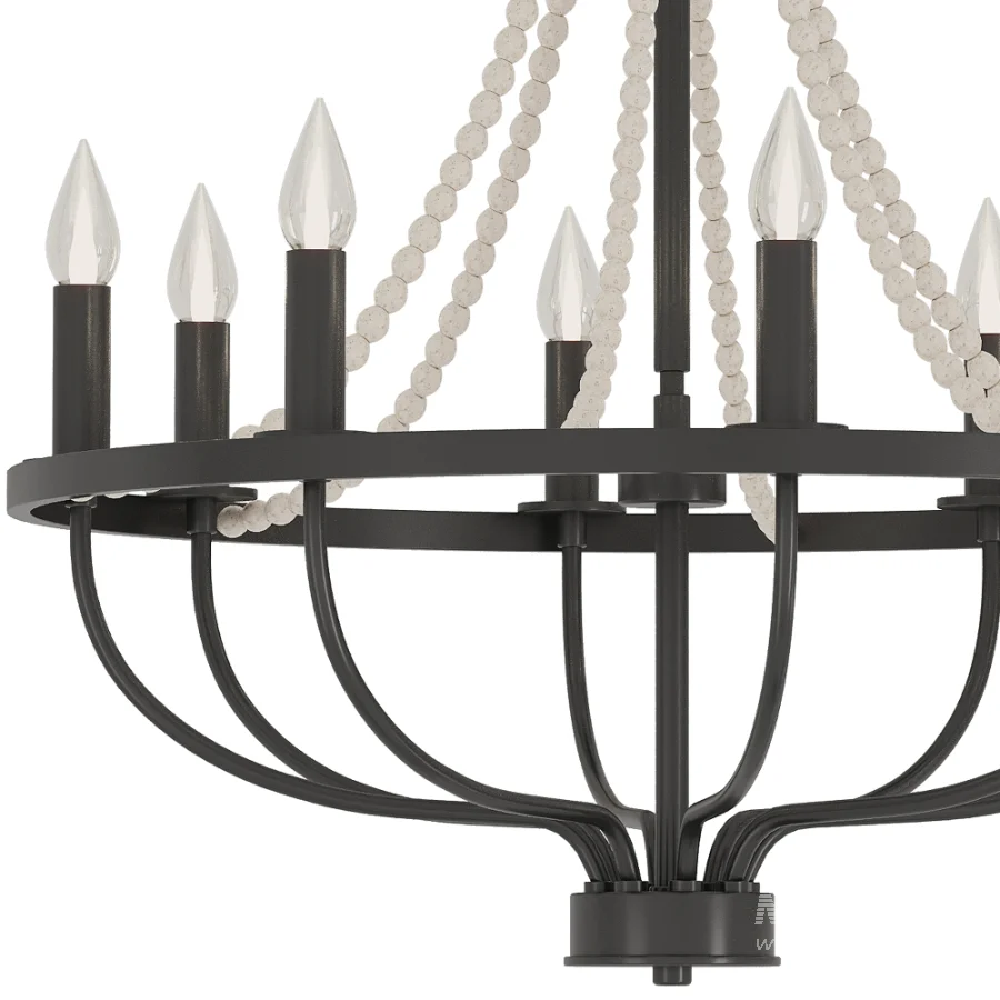 Resha Wagon Wheel Chandelier - Image 4