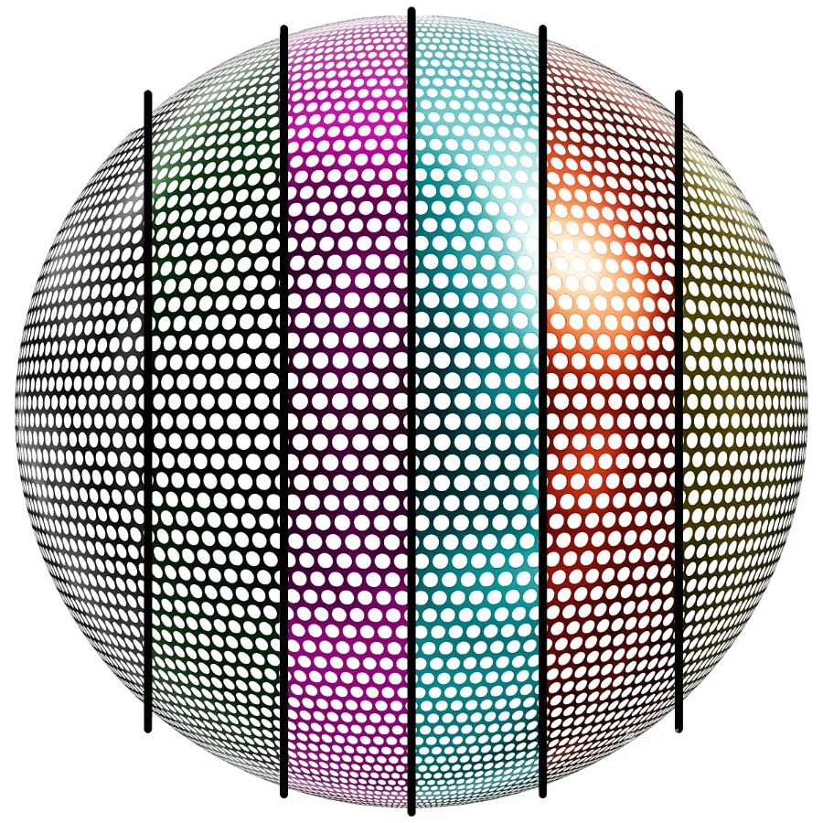 FB327 Metal Patterned circular steel | PBR | 6MAT | 4K - Image 1