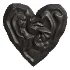 Wall Decor Crumpled Liquid Metal Heart - Thumbnail 1
