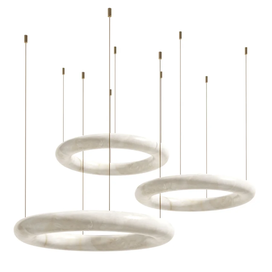Aurelia Alabaster Ring Pendant Light - Image 1