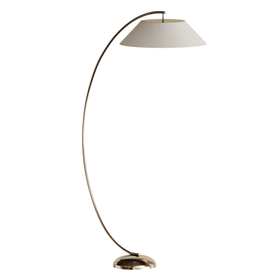 Circo arc bronze and linen floor lamp - Image 2
