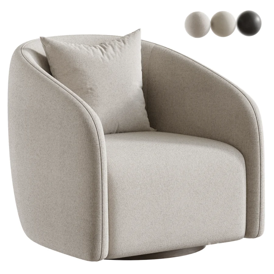 Modway Holland Curved Swivel Armchair - Image 1