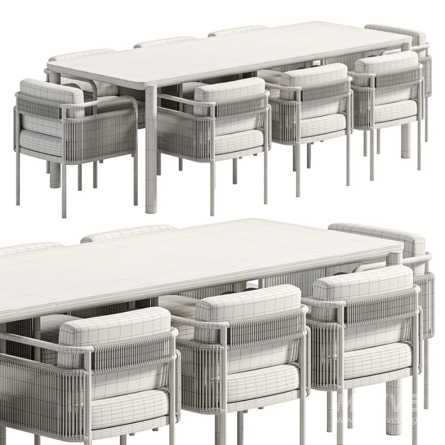 Garden Furniture Part 1 Table Садовая МебельCтол + Стулья - Image 6