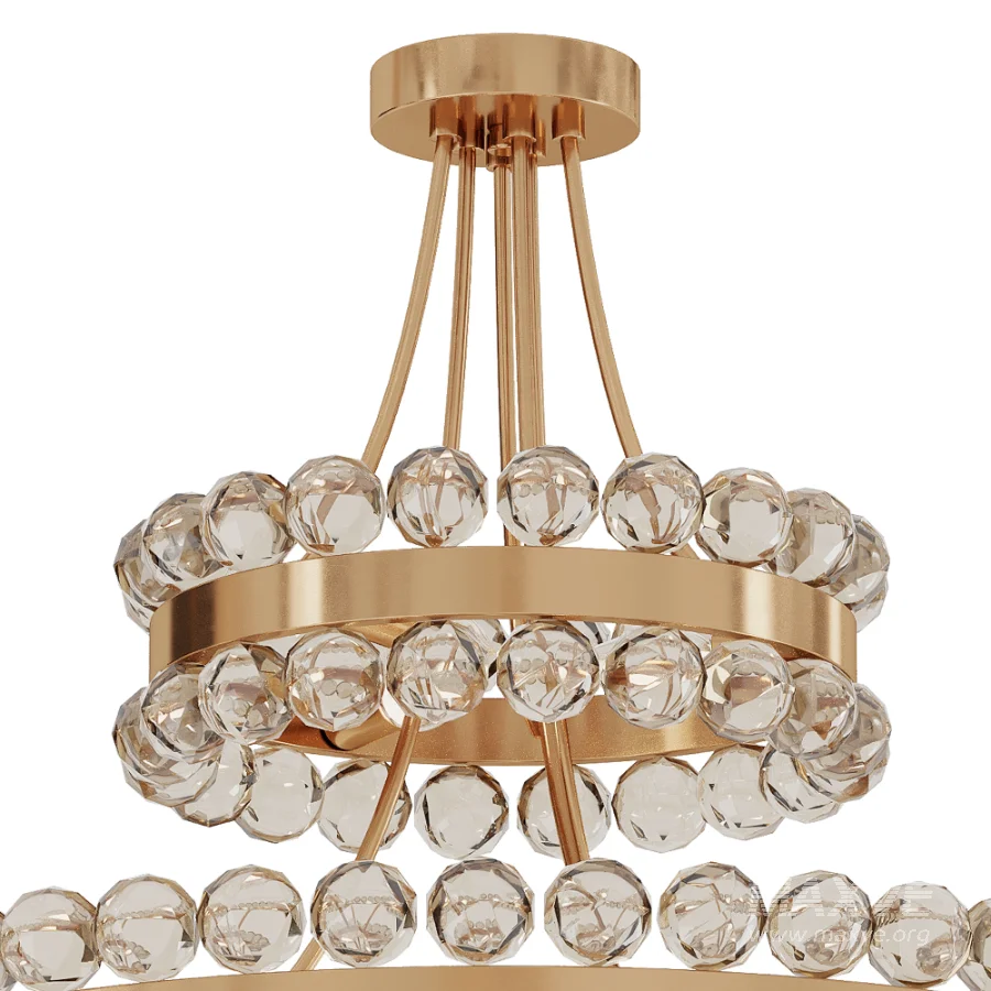 Bronze Modern Crystal Metal Chandelier - Image 3