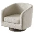 Velvet Boucle Upholstered Accent Chairs Swivel Barrel Chair - Thumbnail 4