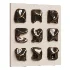 Wall Art Set of Modern Sculptural Clay Elements - Thumbnail 4