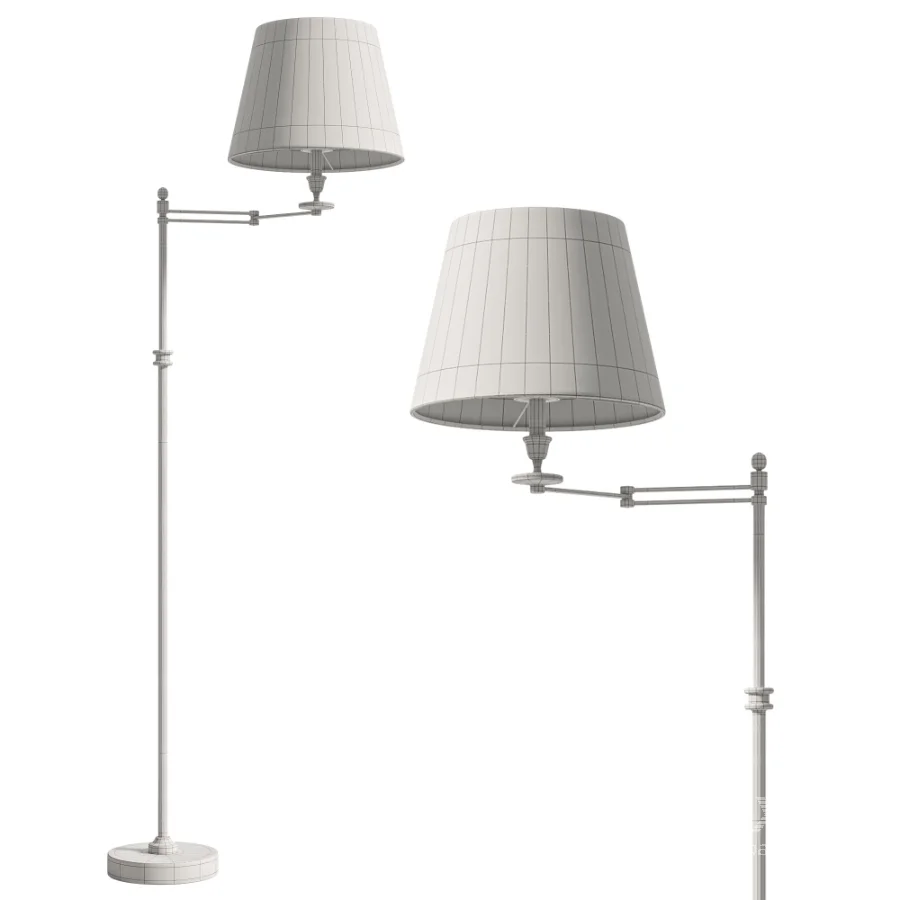 Brass Reading Floor Lamp - Image 1