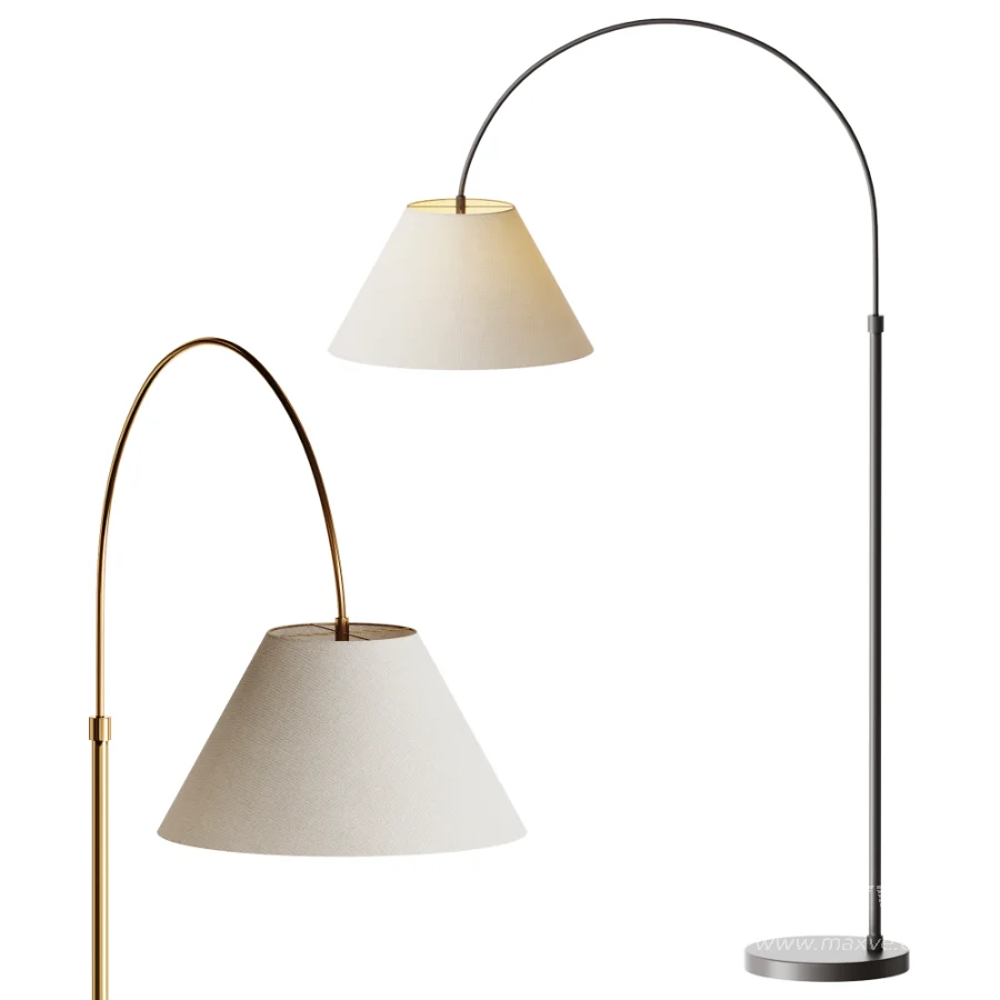 Sinclair Metal Arc Sectional Floor Lamp - Image 1