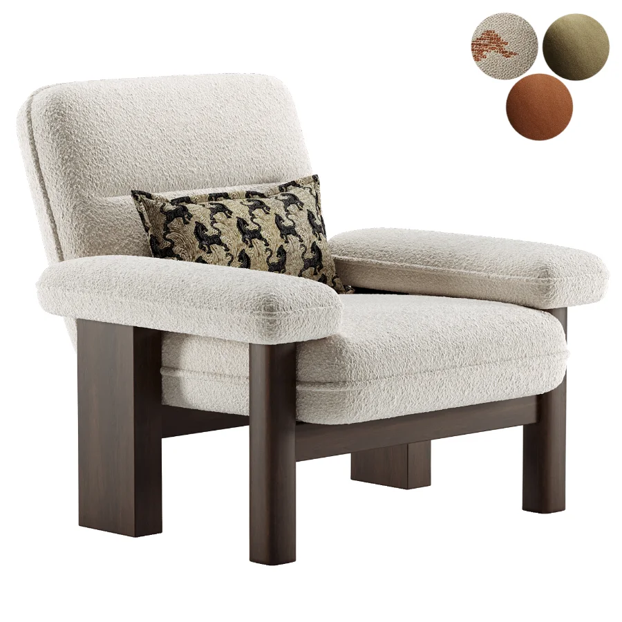Boucle Accent Chair - Image 1
