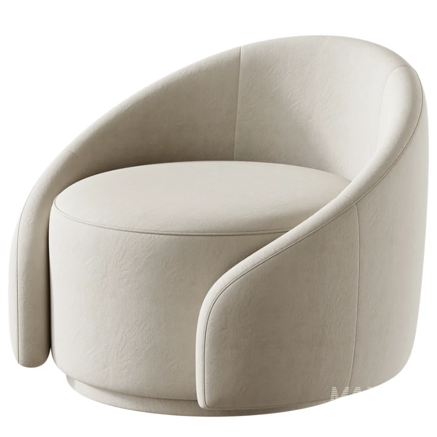 Aunna Upholstered Swivel Barrel Chair - Image 2