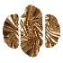 Modern Fluid Brass Metal Wall Decor Triptych - Thumbnail 4