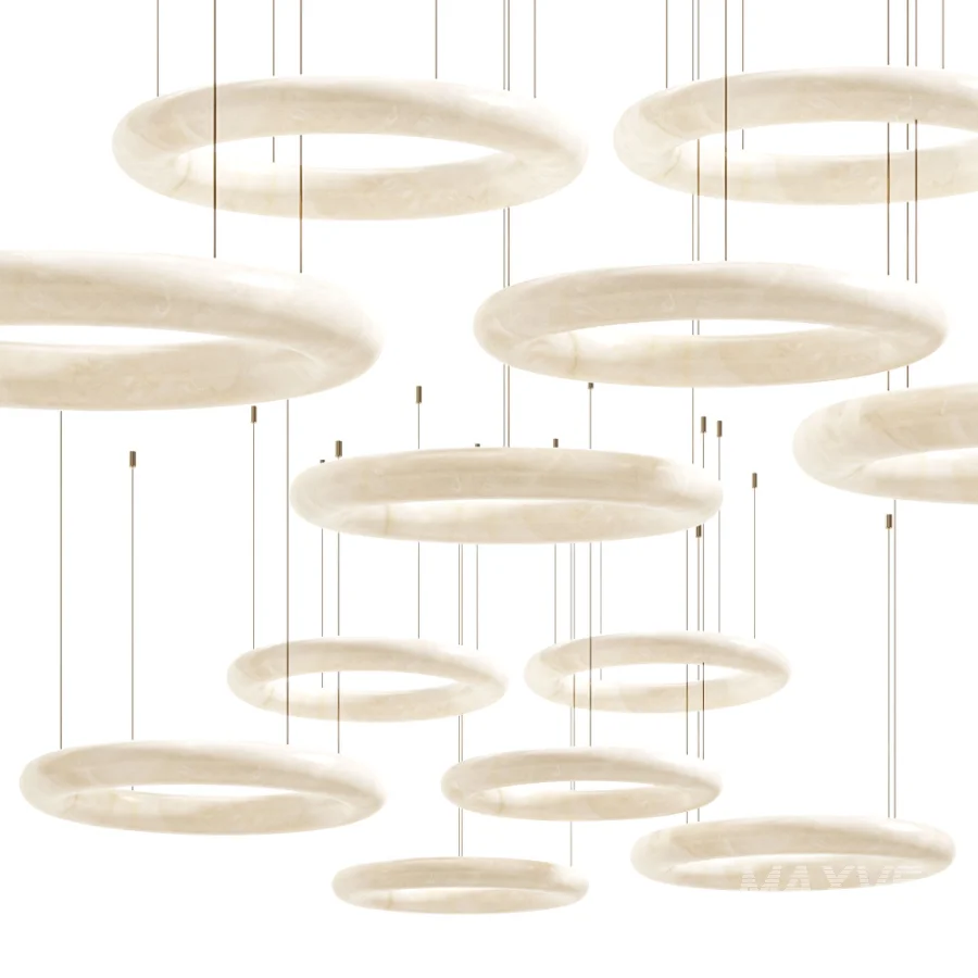 Aurelia Alabaster Ring Pendant Light 2 - Image 1