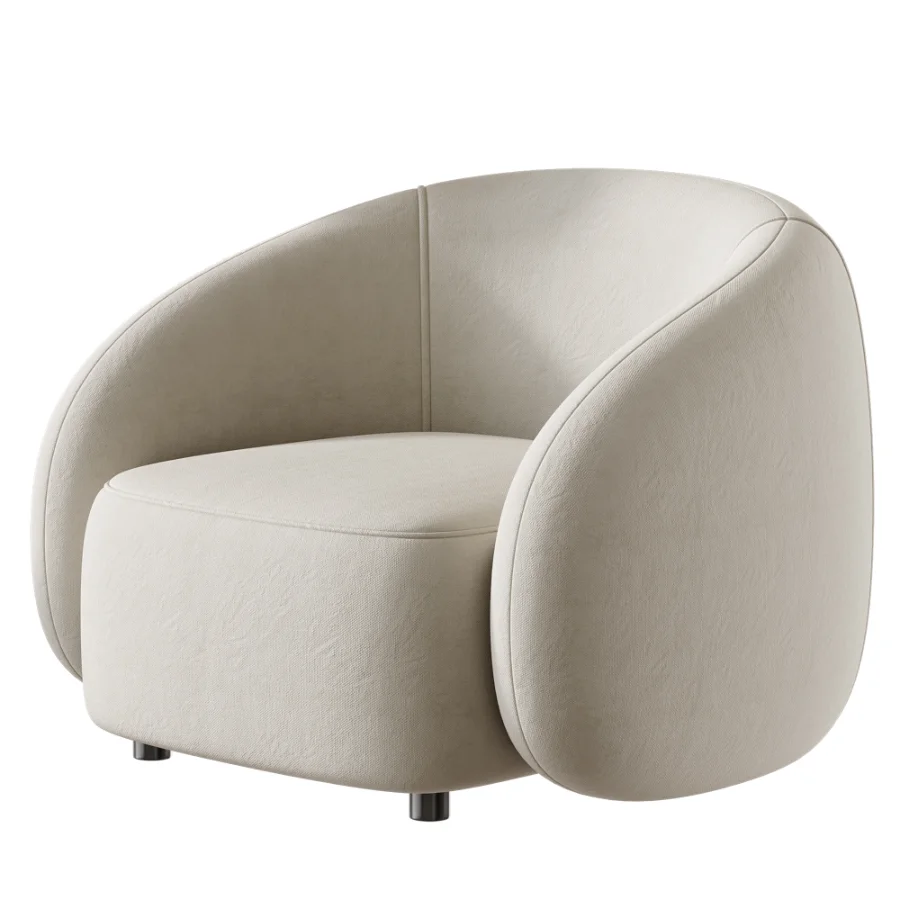 Modern Leather Armchair - Image 3