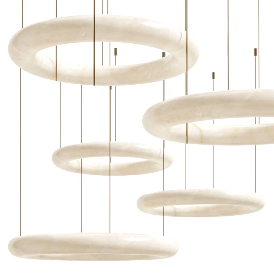 Aurelia Alabaster Ring Pendant Light - Image 4