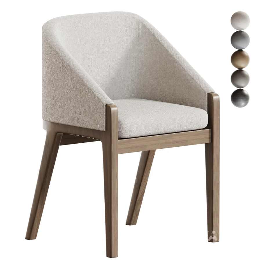 Upholstered wood side chair - Image 1