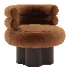 Swivel Boucle Barrel Chair - Thumbnail 2