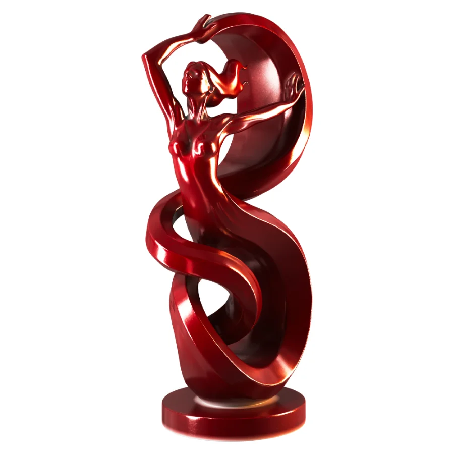 Elegant Dancing Woman Sculpture - Image 2