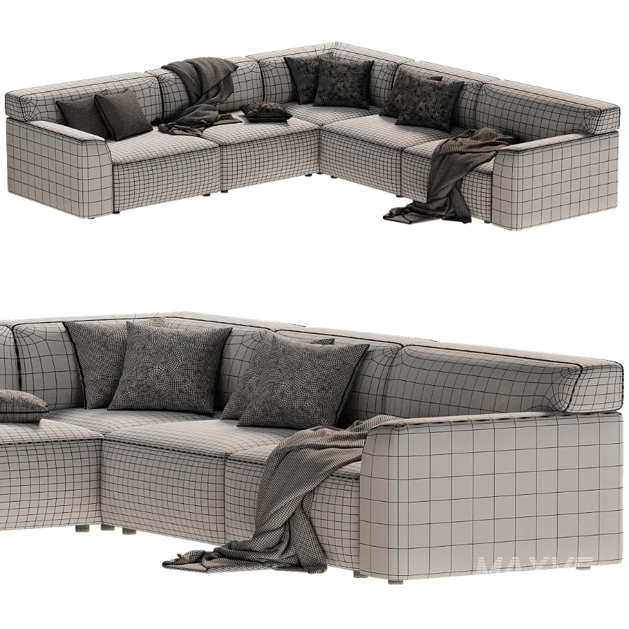 Morell 5 Piece Upholstered Reversible L Sectional - Image 5