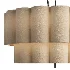 Folia large scalloped natural linen pendant - Thumbnail 3