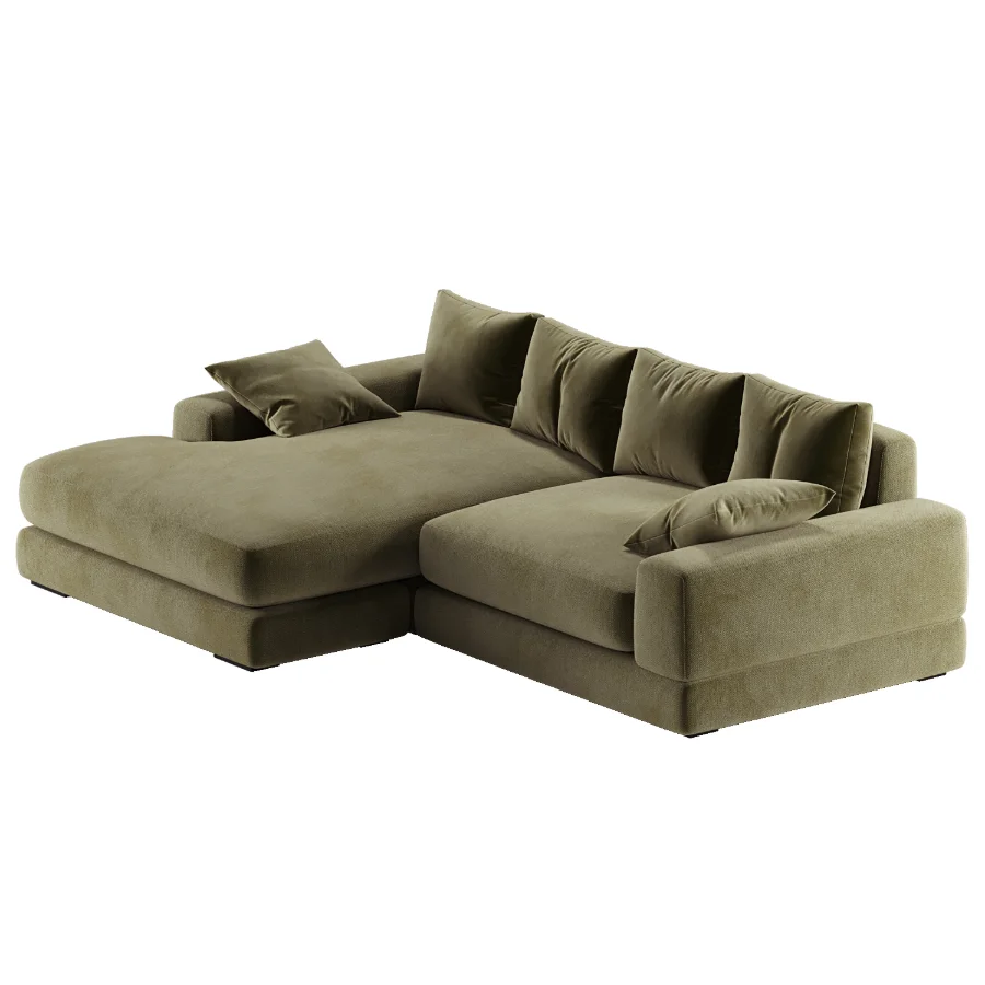 White L Shaped Deep Sofa - Image 3