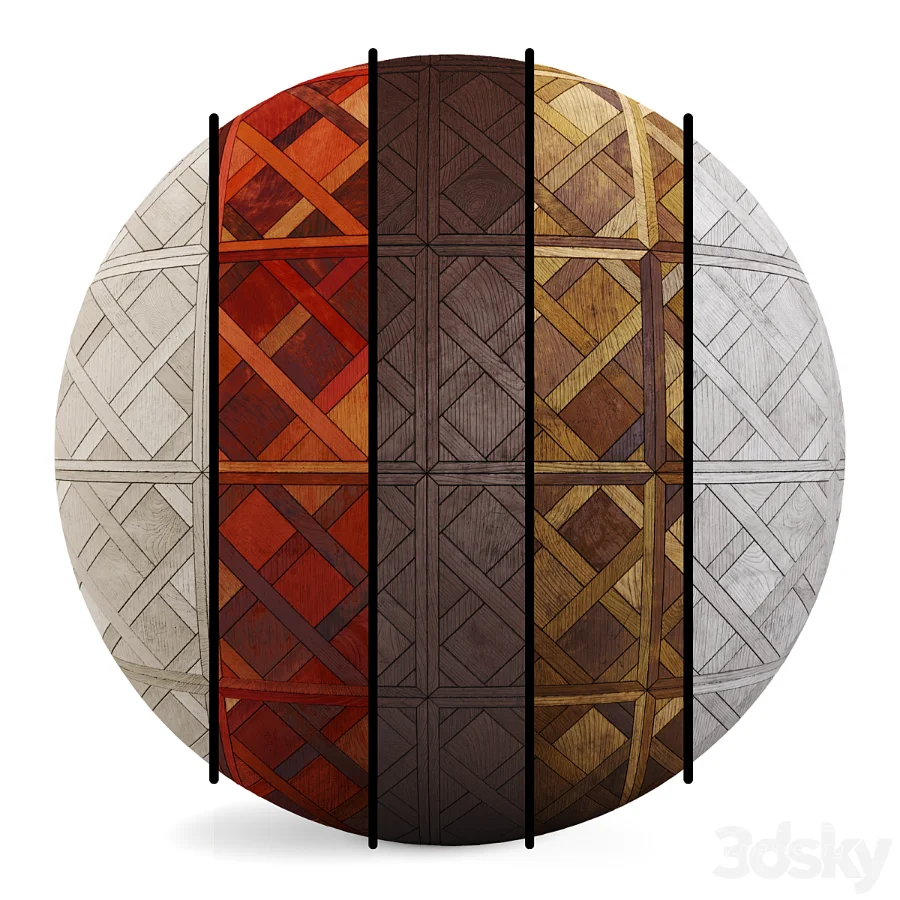 FB22 PBR Parquet floor and wooden mosaic 4K - Image 1