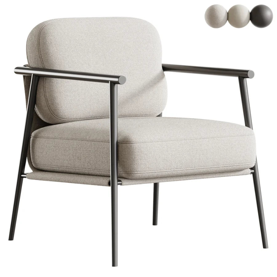 Telso Chenille Olive Armchair - Image 1