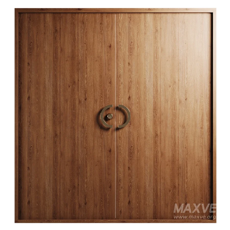 Modernist entry walnut doors collection - Image 5
