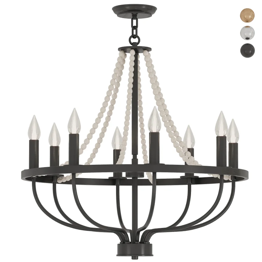 Resha Wagon Wheel Chandelier - Image 1