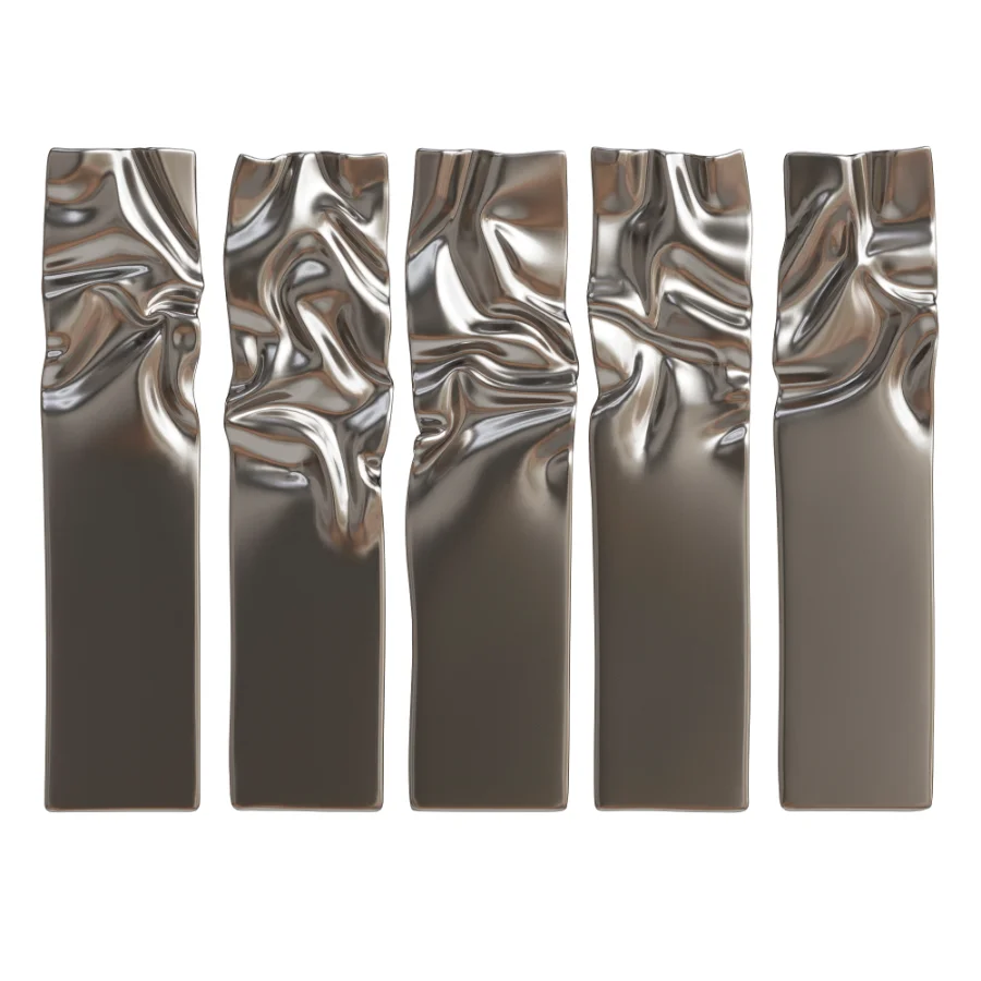 Modern Abstract Liquid Metal Wall Art 40 - Image 1