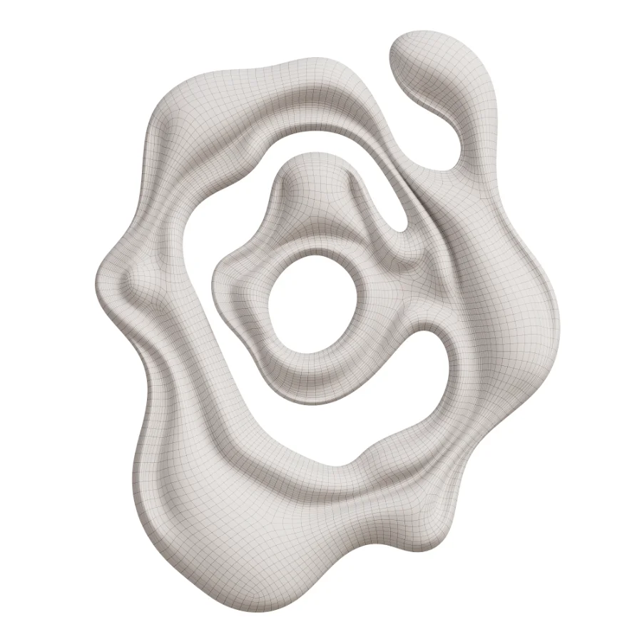 Wall Sculpture Modern Liquid Chrome Metal - Image 6