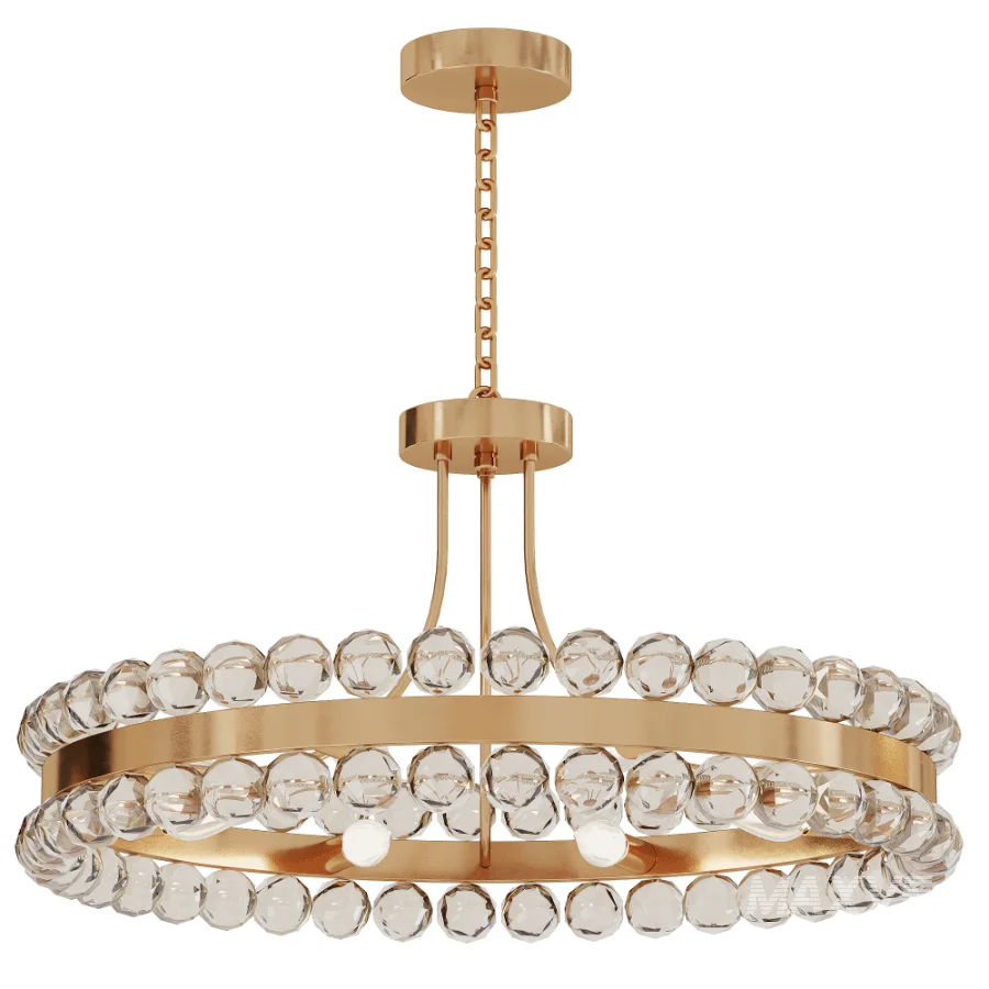 Gold Crystal Metal Chandelier - Image 1