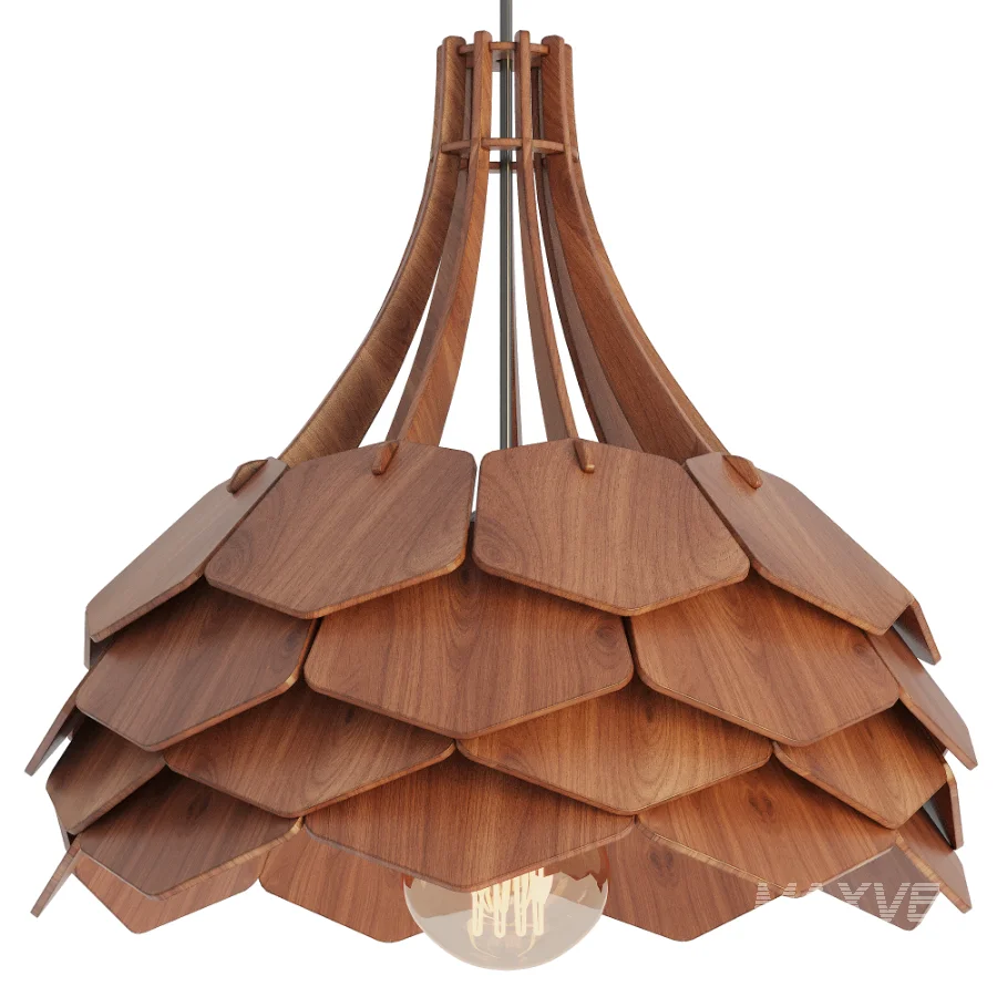 Wooden pendant lamp Dalia Rosewood - Image 1