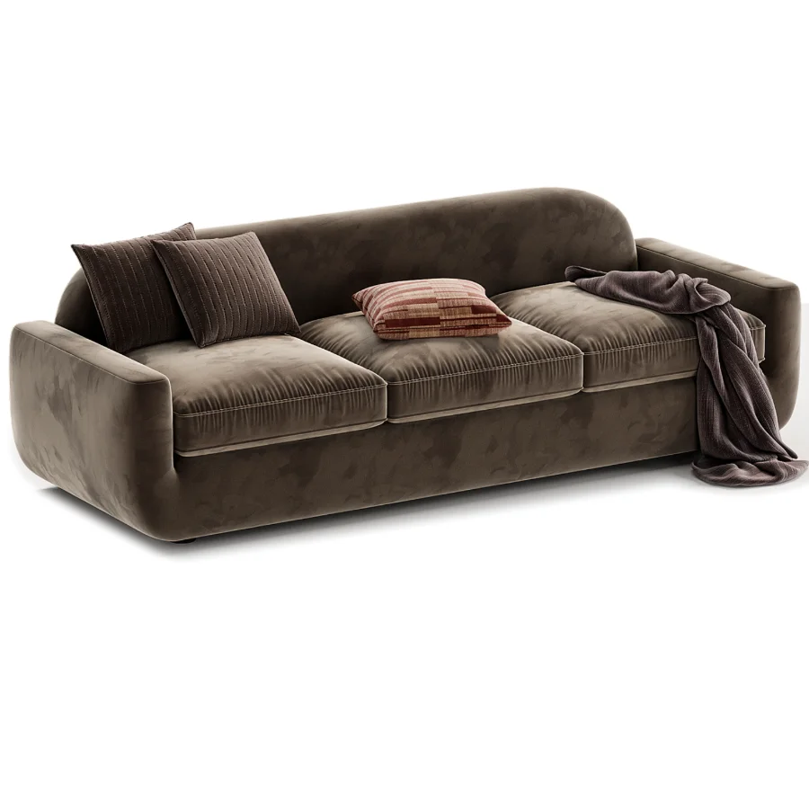 Aldine Ivory Boucle Sofa - Image 1