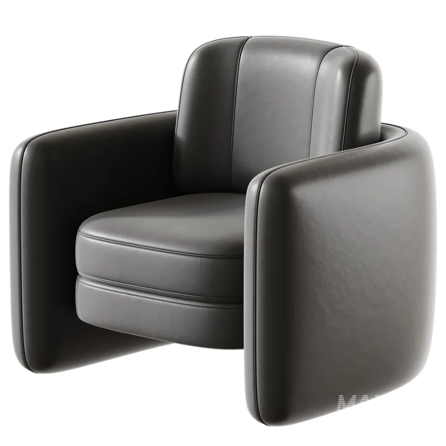 Wide Modern Chenille Upholstered Barrel Accent Chair - Image 4